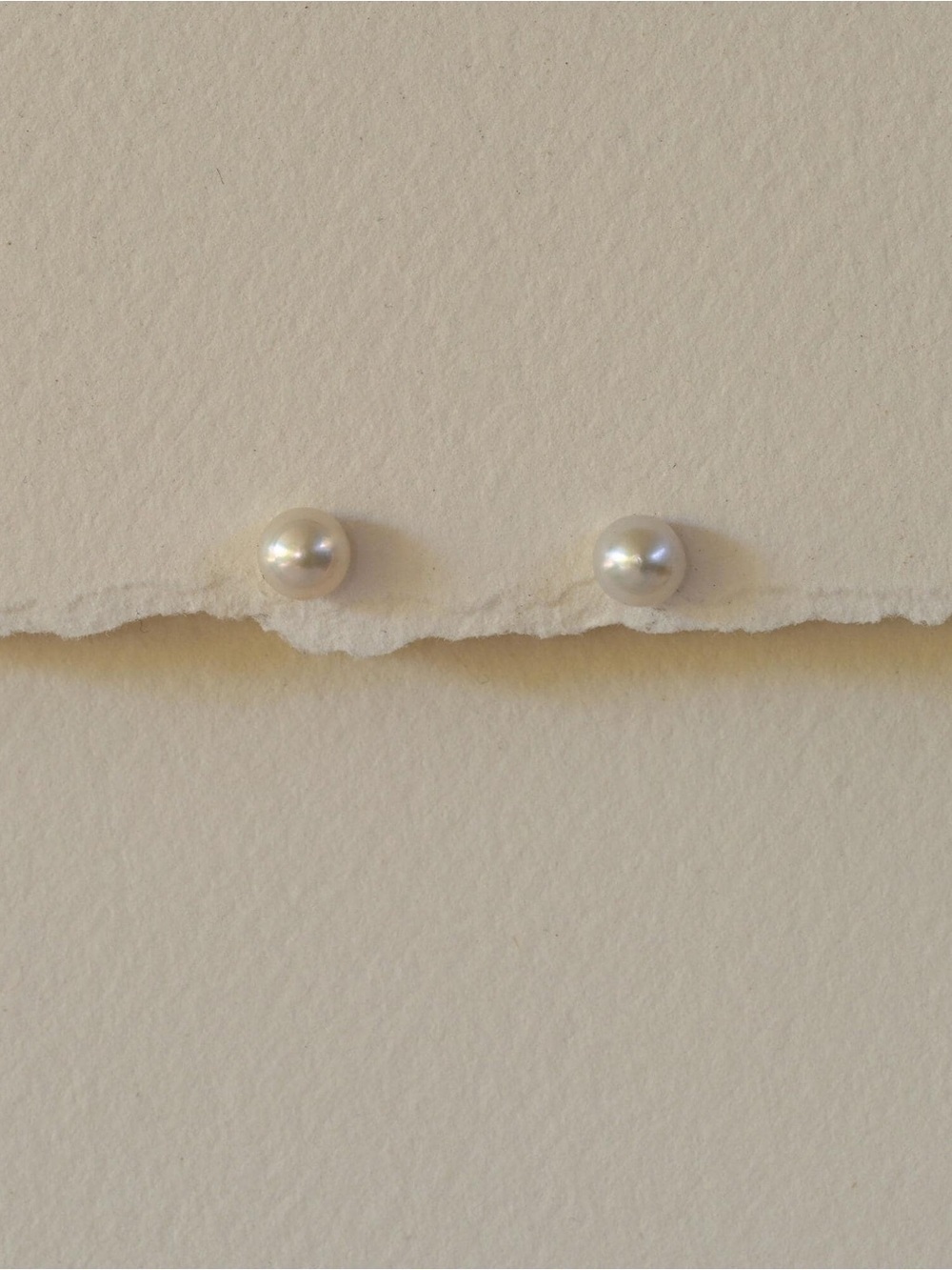 Classic White Pearl Stud Earrings